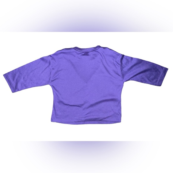 Vintage Carters Made In USA Girls Purple Floral Vest Shirt Size Small 7-8 - Picture 2 of 5